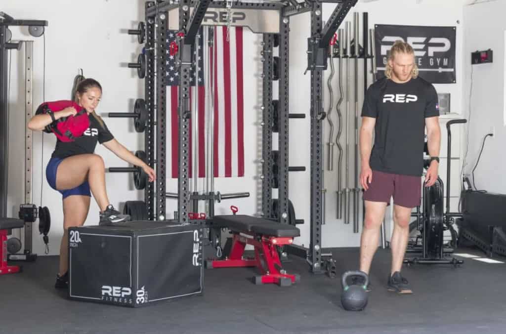 Rep Fitness Sand Bags box jump
