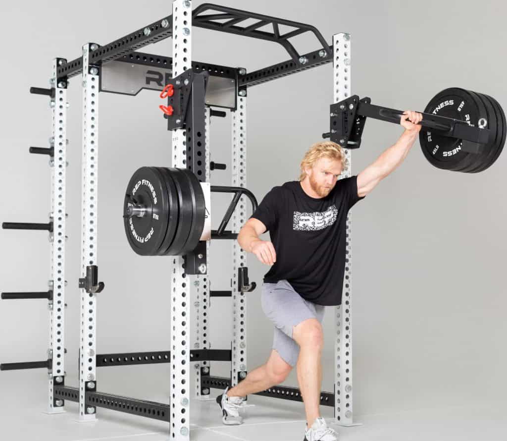 Rep Fitness PR-5000 Power Rack with an athlete 1